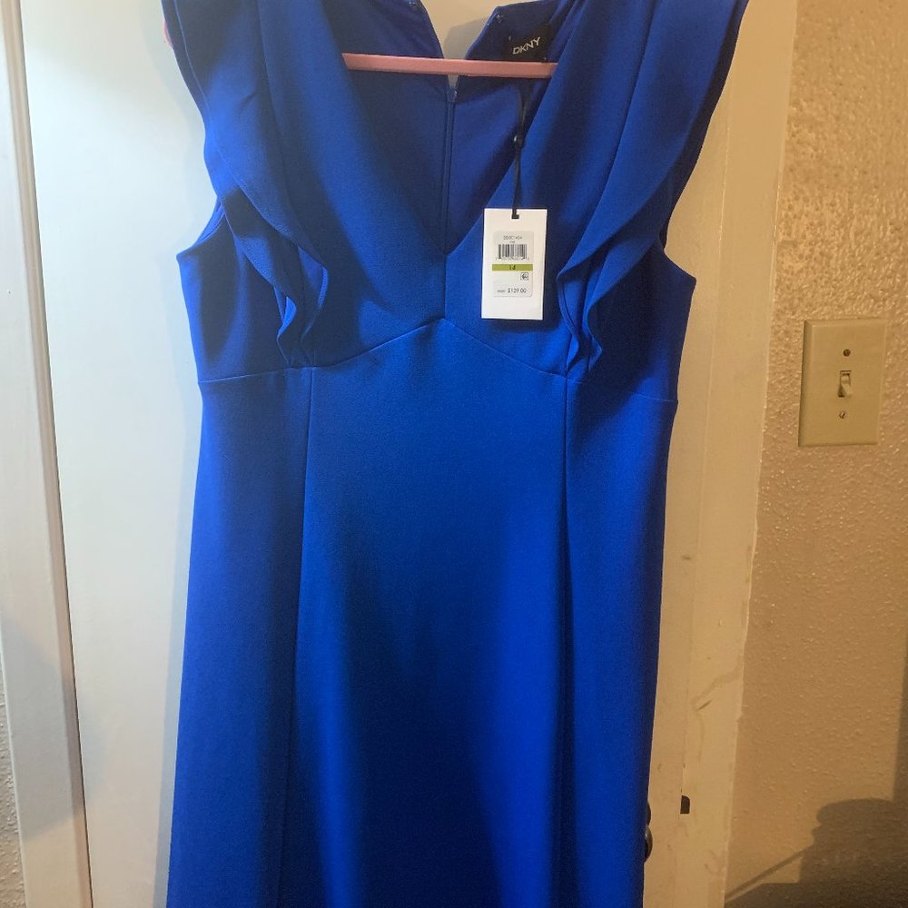 DKNY Royal Blue blue dress size 14